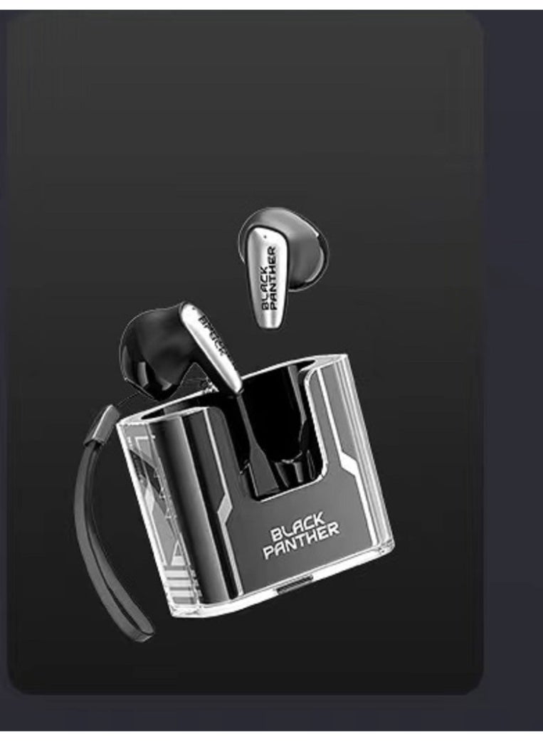 Black Panther Classic Earbuds Black Panther Bluetooth Headphones, Sports Games Headset, 13mm Speakers, Long Life Battery, Digital Display, Lightweight and comfortable, HiFi Sound, Bluetooth 5.3, IPX5 Water Resistance, Sweat Resistance, Dust Resistance - Image 2